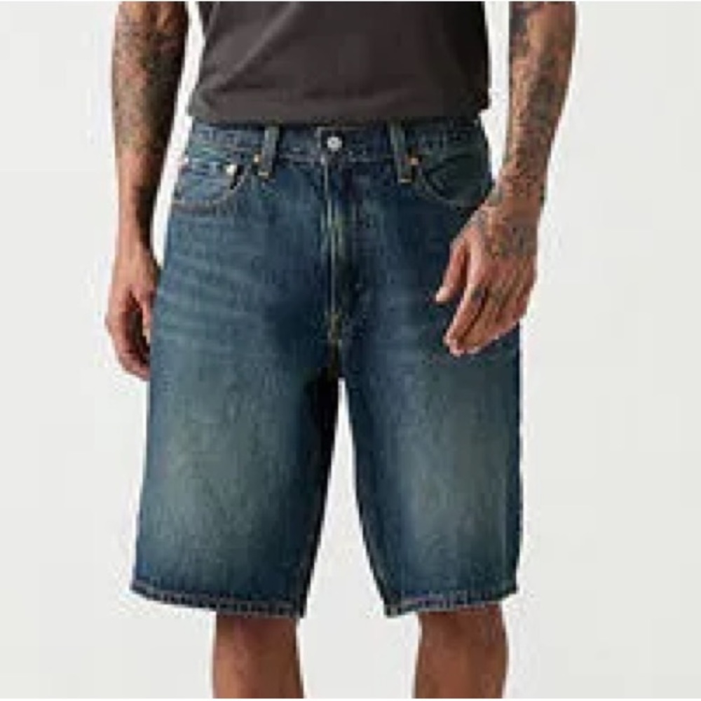 Levi 569 Blue Denim Jean Shorts 32 Waist like new